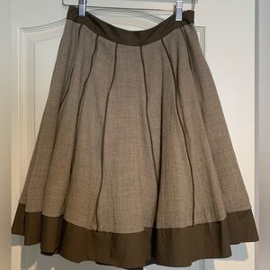 Size 4 Anthropologie tan/ brown A line skirt